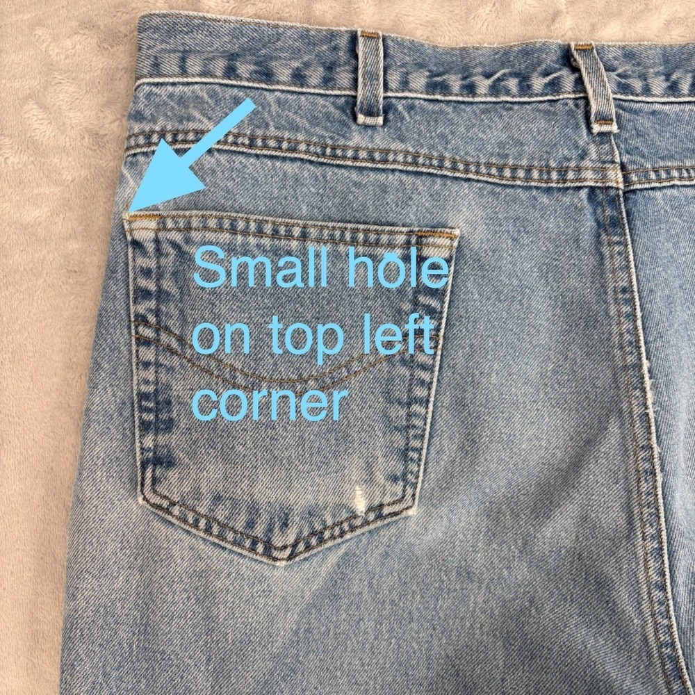 Carhartt Jeans Mens 40x30 (Fits 37x28.5) Blue Traditional Fit Straight Leg Work - Picture 10 of 15